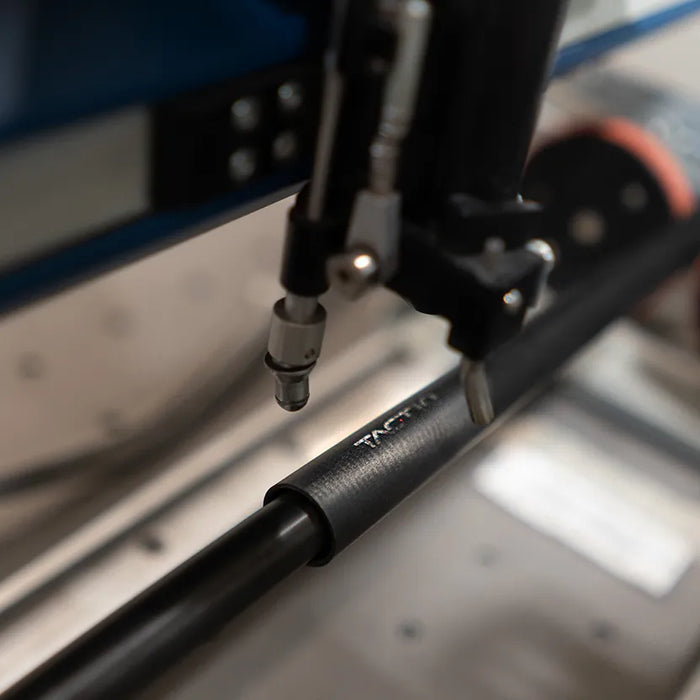 Laser etched logo on our butt extension